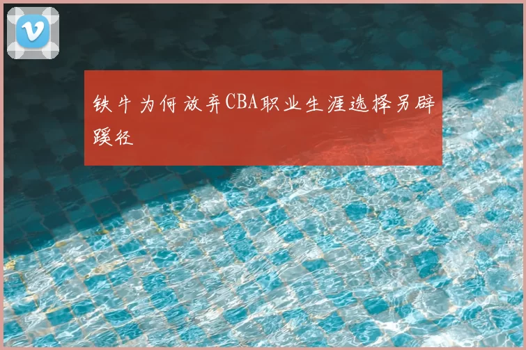 铁牛为何放弃CBA职业生涯选择另辟蹊径